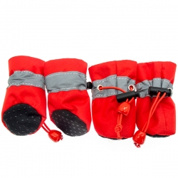 Ботинки мягкие водонепроницаемые, красный, S, 4х3,5см, Jack&King
