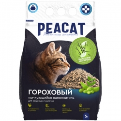 PEACAT напол.комкующийся из горохового волокна БАМБУКОВОЕ МОЛОЧКО 5л(2,5кг)