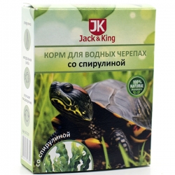 Jack&King Корм для водных черепах со спирулиной, 70гр.