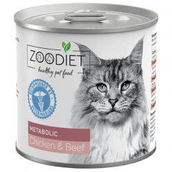 Zoodiet консервы 100г для кошек С курицей и говядиной (поддерж.функции почек)