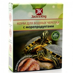 Jack&King Корм для водных черепах с морепродуктами, 70гр.
