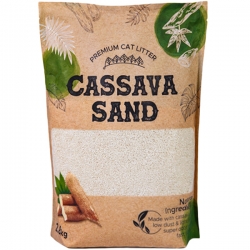 Наполнитель CASSAVA SAND PREMIUM комкующийся био из касавы, 2,8кг