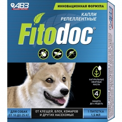 FITODOC  капли репеллентные  собак от 10 до 25 кг СРОК РЕАЛ 05.25