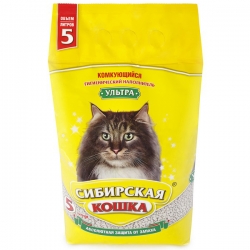 СИБИРСКАЯ КОШКА наполн. 5л УЛЬТРА(комкующ) АКЦИЯ +20% Новый год