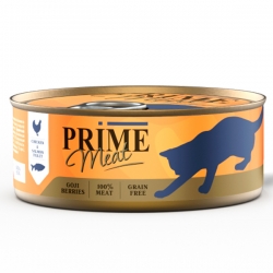 PRIME MEAT д/кошек ж/б 100г Курица с лососем, филе в желе СРОК РЕАЛ 02.25