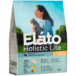 Elato Holistic Lite д/кошек кастрир./стерил/малоактив.Курица/Индейка  7 кг