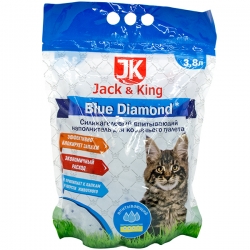 Наполнитель Jack&King силикагель, 3,8л (1,6 кг), синие гранулы